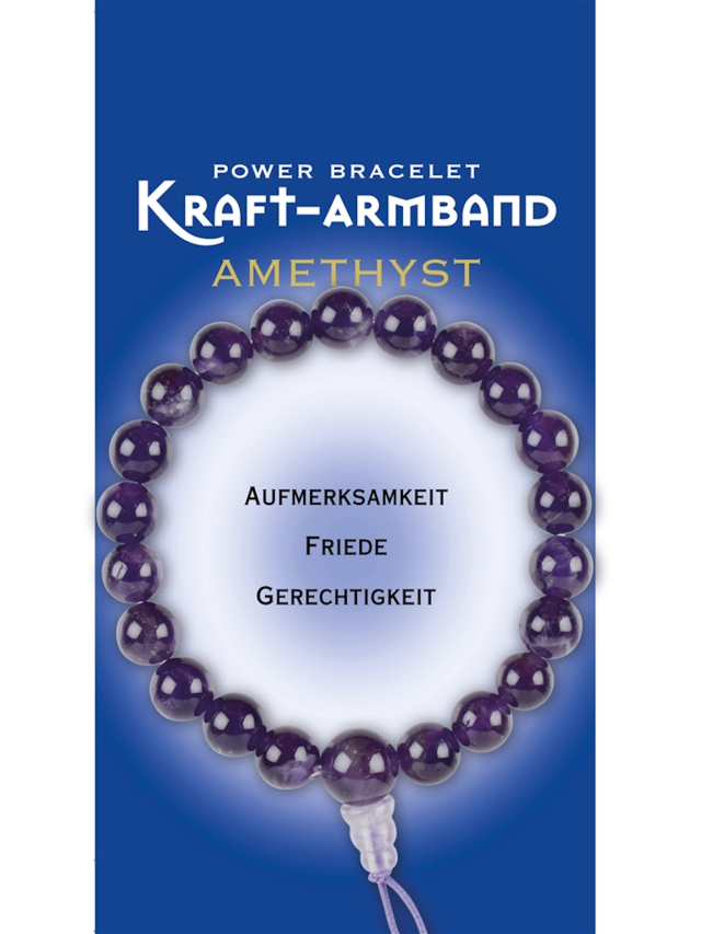Kraft-Armband Amethyst. Gerechtigkeit, Aufmerksamkeit, Friede