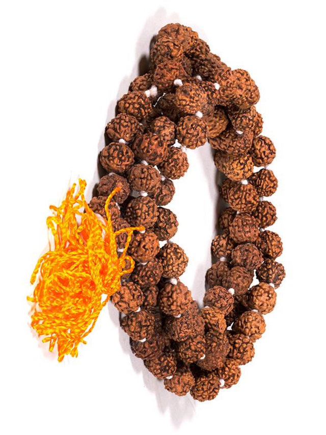 Mala aus Rudraksha-Samen mit ca. 10mm Durchmesser 108 Perlen