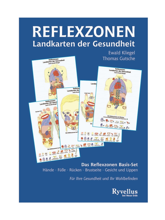 Reflexzonentafeln Set 1 (Hände, Füße, Rücken Brust & Gesicht, mit Begleitheft)