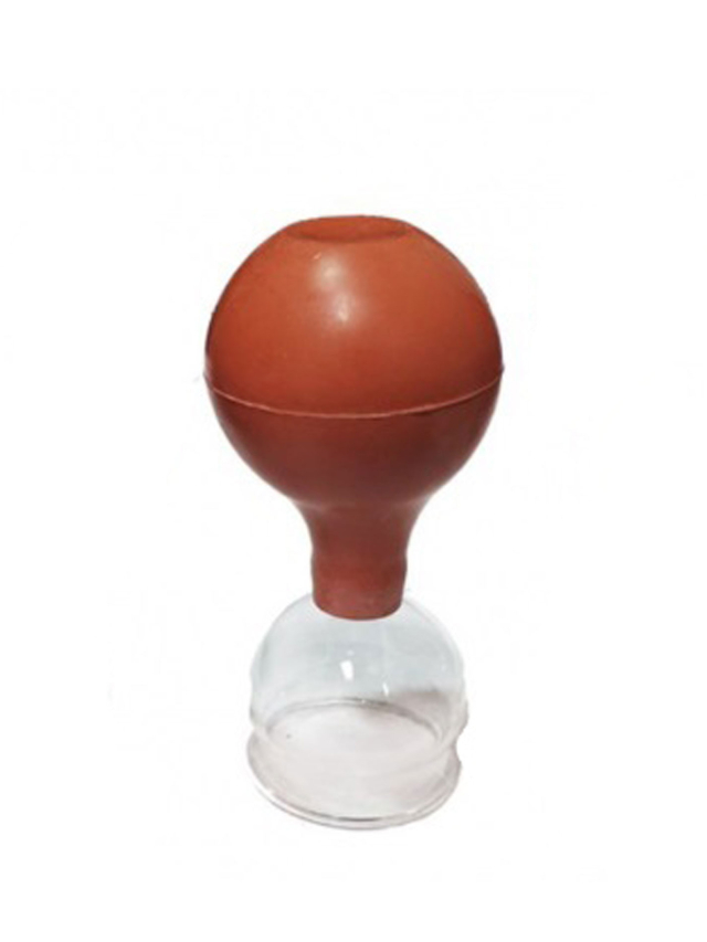 Schröpfglas ca. 5 cm Durchmesser mit Olive und Saugball