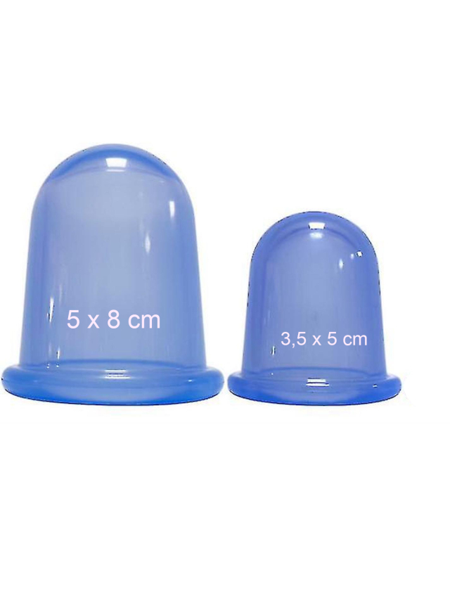 Massage Cup blau aus Silicon, ca. 3,5 x 5,5cm