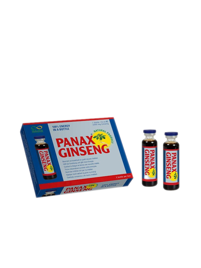 Panax Ginseng 2000mg Ginseng ohne Alkohol in 5 x 10ml Fläschchen mit Trinkhalm
