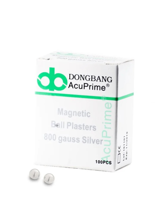 Dongbang Magnetische Ohrkugeln, silber 100er, 800 Gauss.