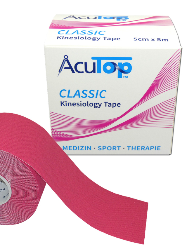 AcuTop Kinesiology Tape, pink, 5cm breit und 5 Meter lang