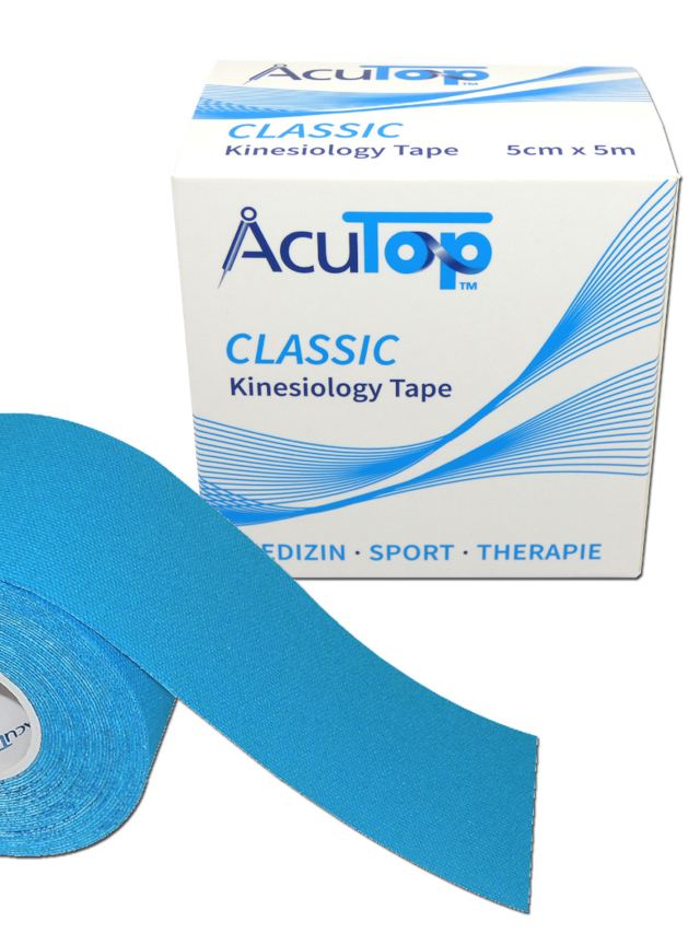 AcuTop Kinesiology Tape, blau, 5cm breit und 5 Meter lang