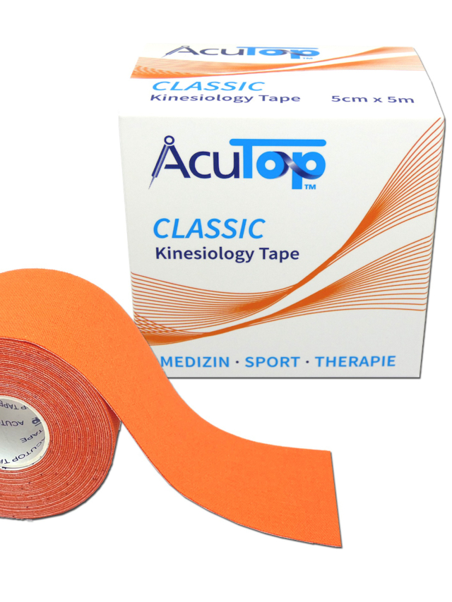 AcuTop Kinesiology Tape, orange, 5cm breit und 5 Meter lang