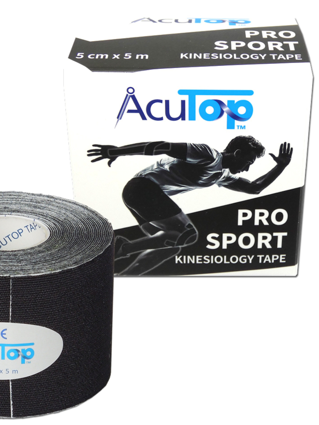 AcuTop Pro Sport Tape, schwarz, 5cm breit und 5 Meter lang