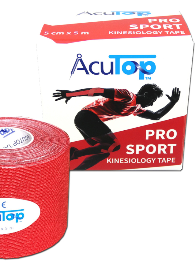 AcuTop Pro Sport Tape, rot, 5cm breit und 5 Meter lang