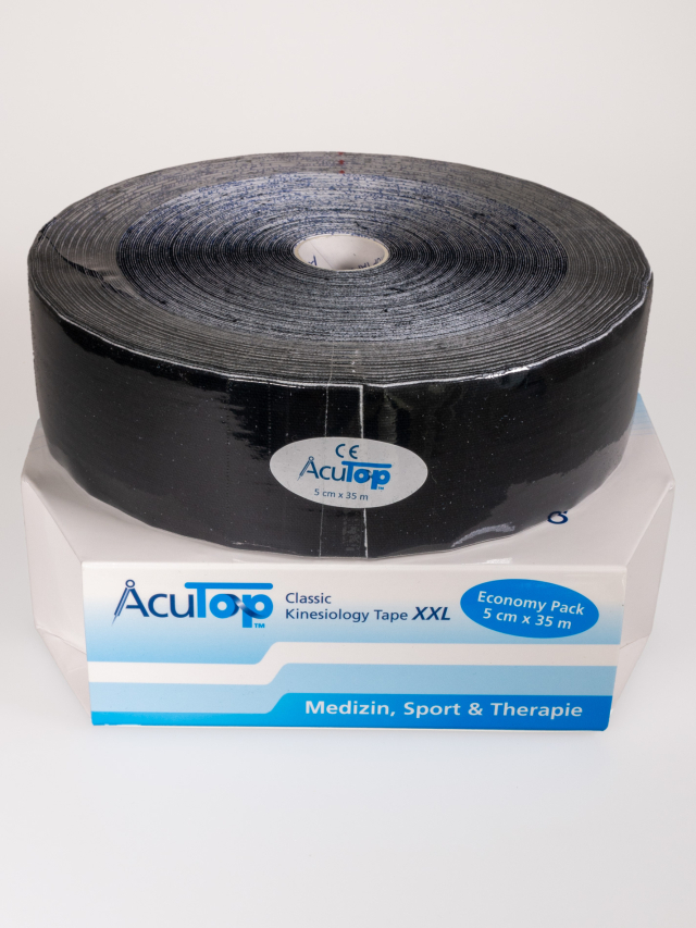 AcuTop Classic Tape XXL , schwarz 5 cm x 35 Meter