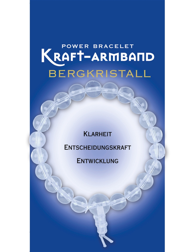 Kraft-Armband Bergkristall. Klarheit, Entscheidungskraft, Entwicklung