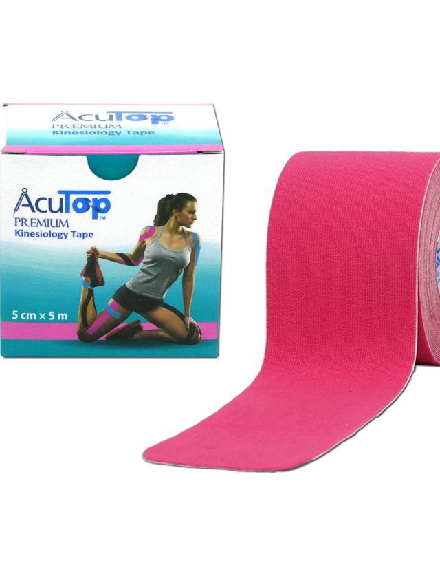 AcuTop Premium Kinesiology Tape, pink 5 cm x 5 Meter