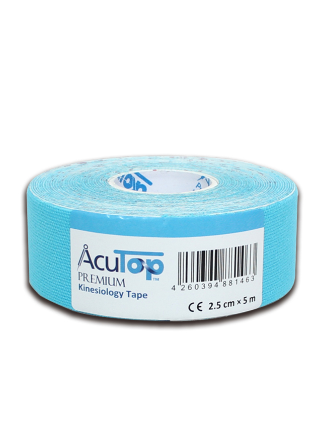 AcuTop Premium Kinesiology Tape, blau 2,5 cm x 5 Meter