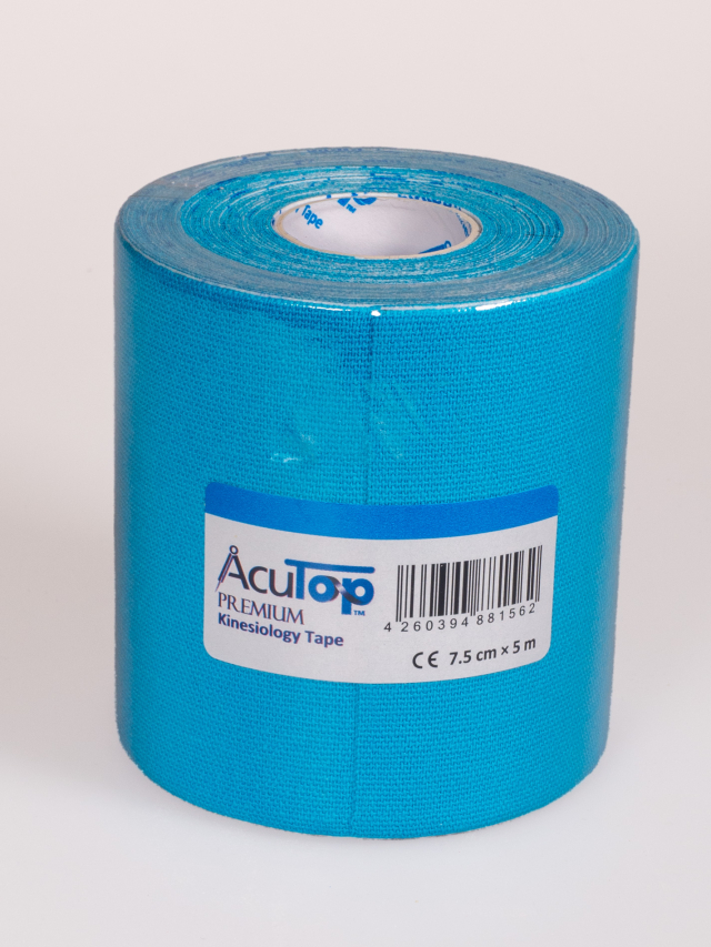 AcuTop Premium Kinesiology Tape, blau 7,5 cm x 5 Meter