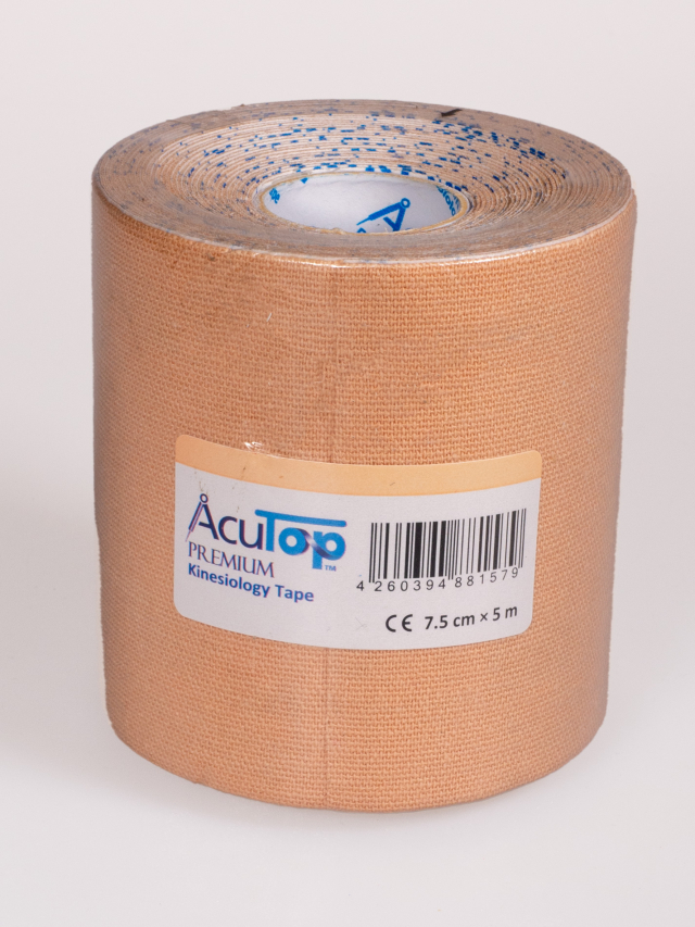 AcuTop Premium Kinesiology Tape, beige 7,5 cm x 5 Meter