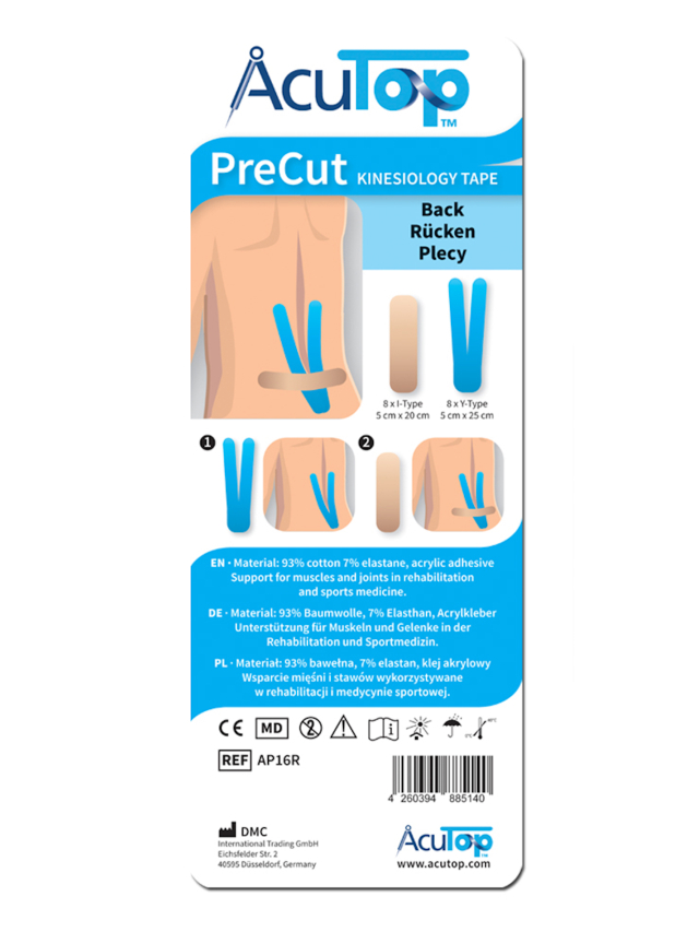 Acu Top Precut Kinesiology Tape, Rücken