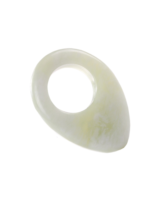 Gua Sha Fingerring Jade ca. 5 cm x 3,5 cm Ring- 2,2 cm