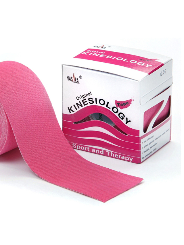 Nasara Kinesiologisches Tape, pink 5 cm x 5 m