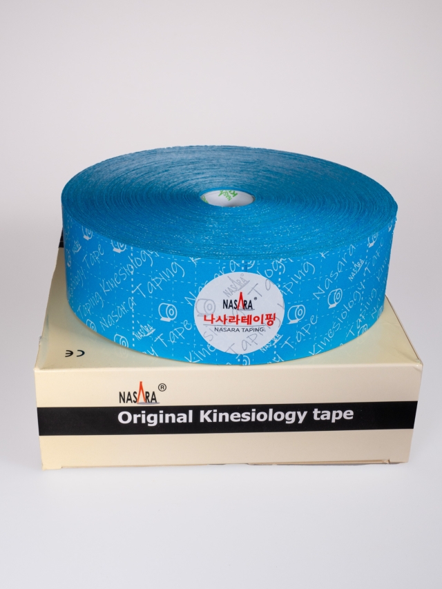 Nasara Kinesiologisches Tape, blau 5 cm x 32 m