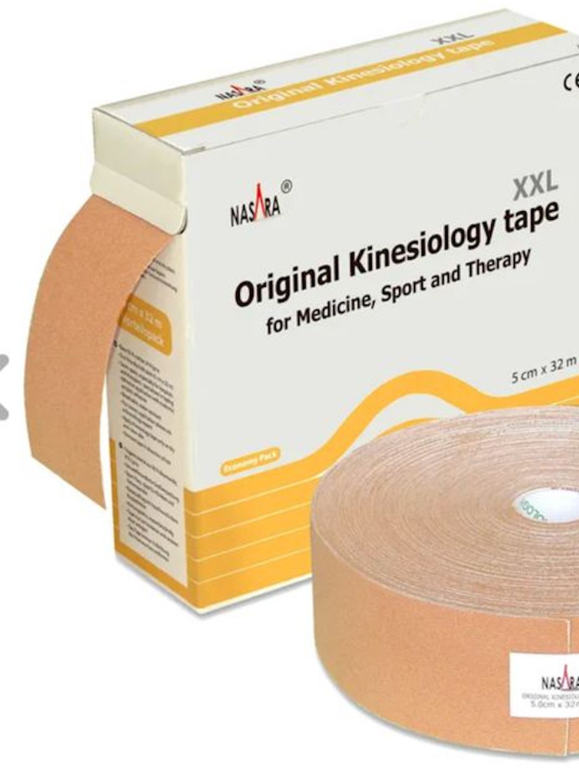 Nasara Kinesiologisches Tape, beige 5 cm x 32 m