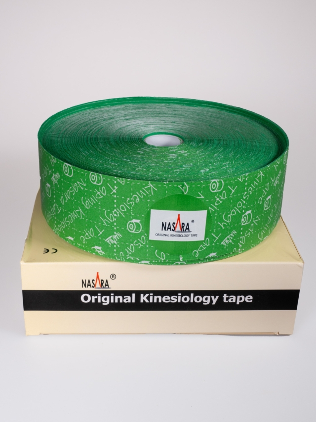 Nasara Kinesiologisches Tape grün, 5 cm x 32 m