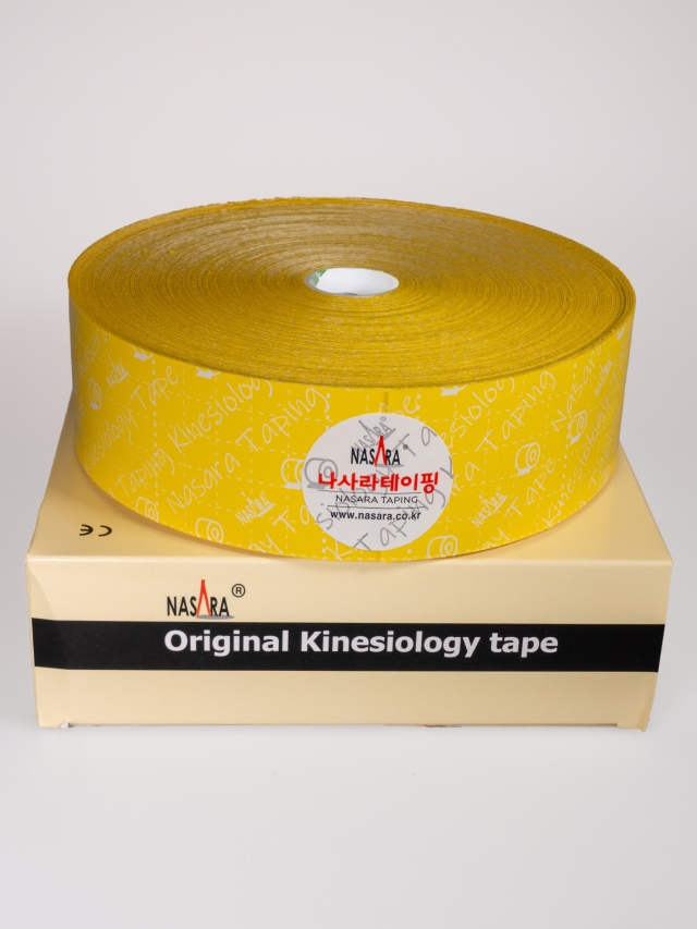 Nasara Kinesiologisches Tape gelb, 5 cm x 32 m