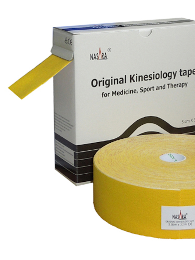 Nasara Kinesiologisches Tape gelb, 5 cm x 32 m