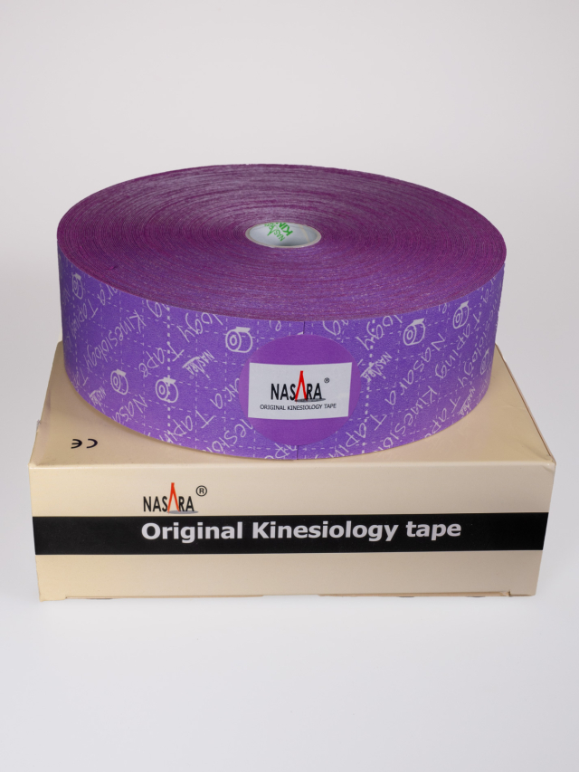 Nasara Kinesiologisches Tape lila, 5 cm x 32 m