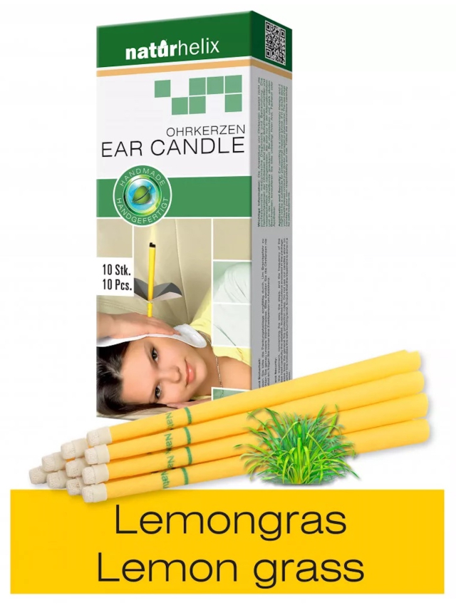 10er Packung Naturhelix Ohrkerzen Lemongras-Öl