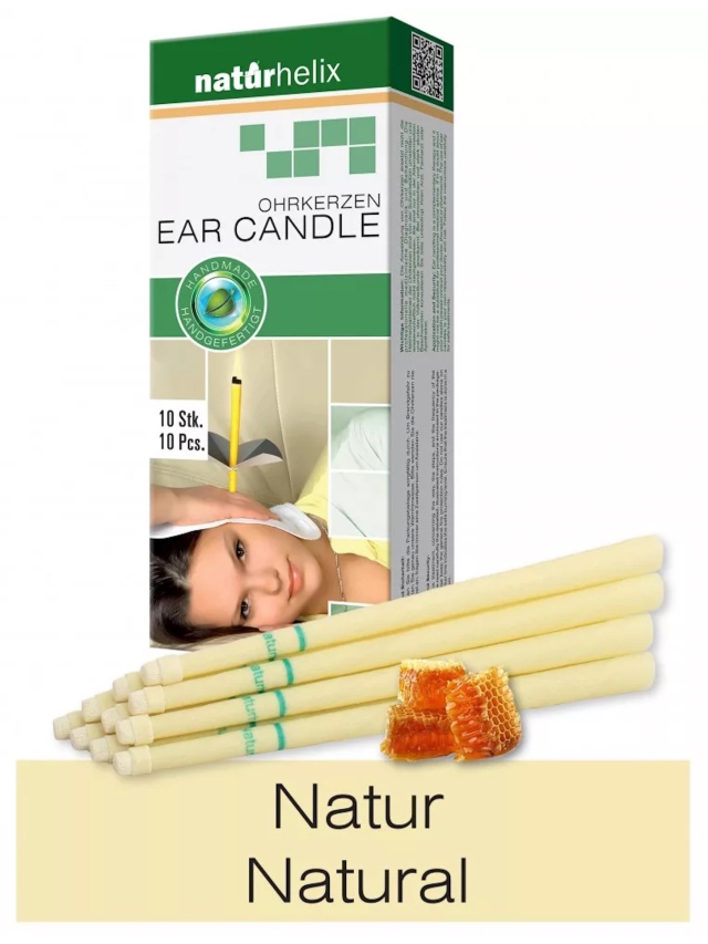 10er Packung Naturhelix Ohrkerzen Natur