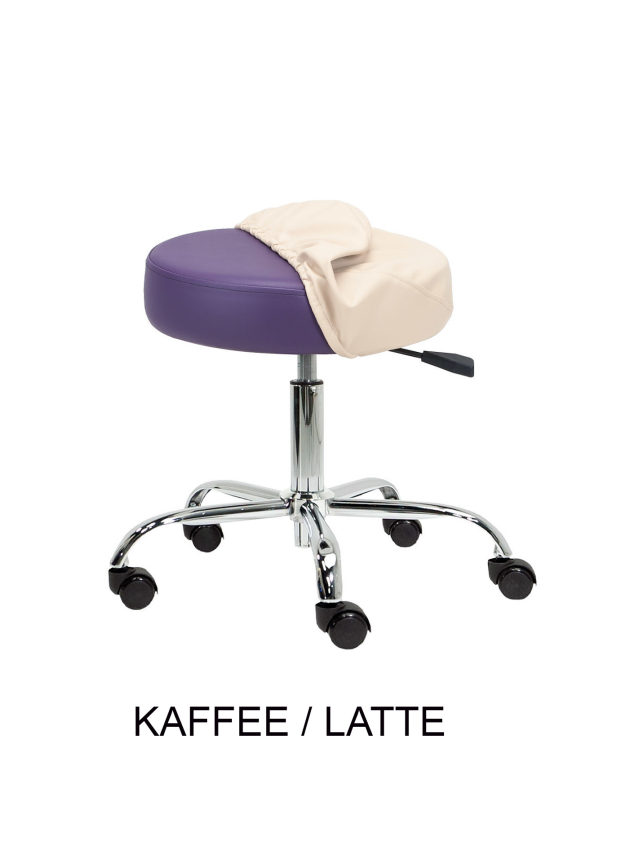 Überzug für Rollhocker, Kaffee/Latte
