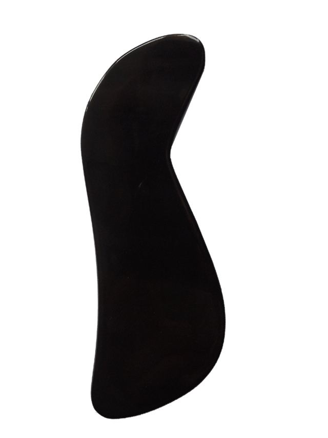 Gua Sha Schaber S-Form aus Horn, ca. 12 x 2.5 cm
