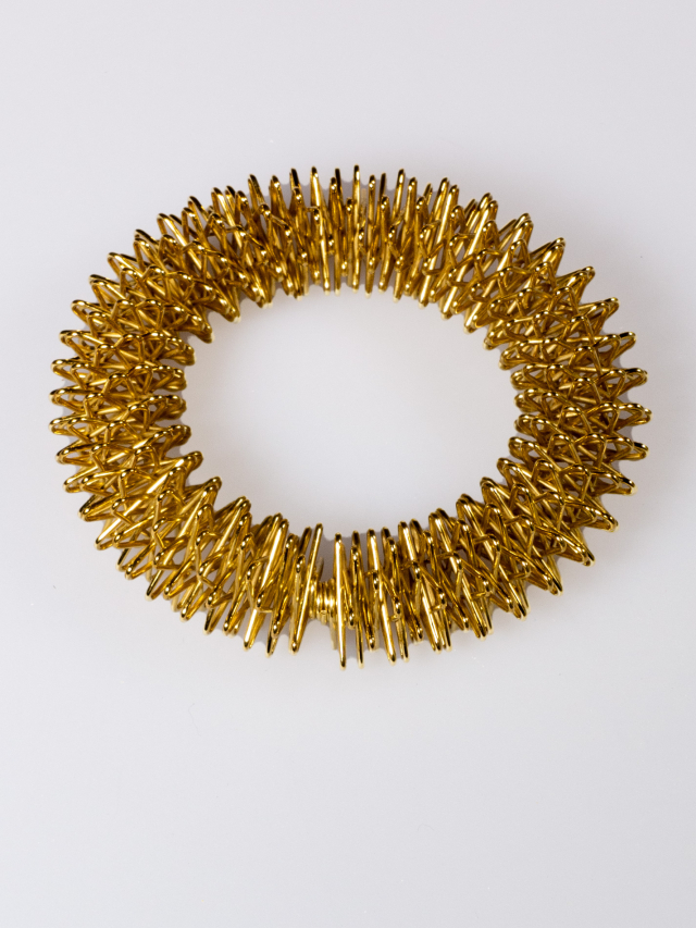 Finger-Reflexzonen Akupressurring Massagering, Gold Yin, groß