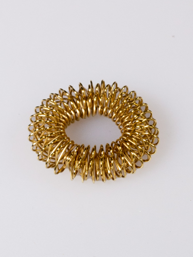 Finger-Reflexzonen Akupressurring Massagering, Gold Yin, klein