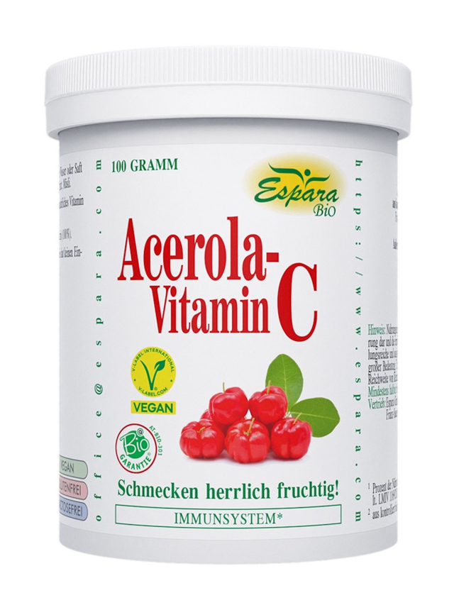 Acerola-Vitamin C BIO Pulver, 100 g