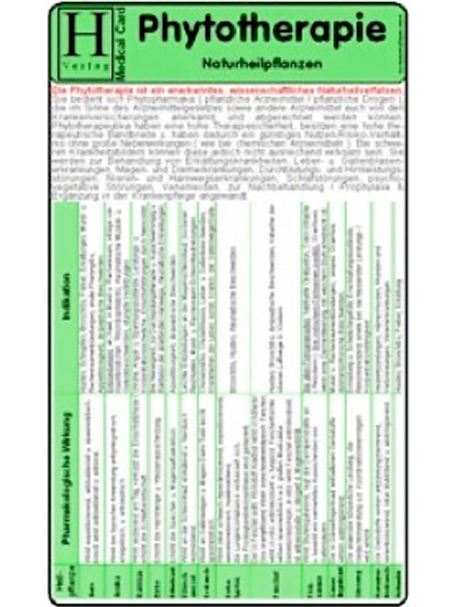 Phytotherapie - Medical Card