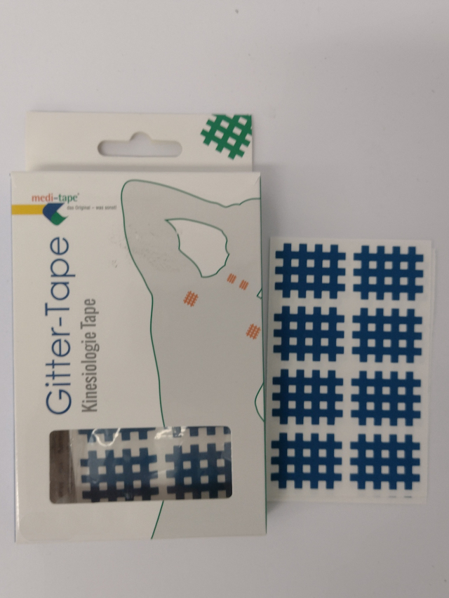 120 Stück 123 Gittertape Blau ca. 3,6 cm zu 2,8 cm