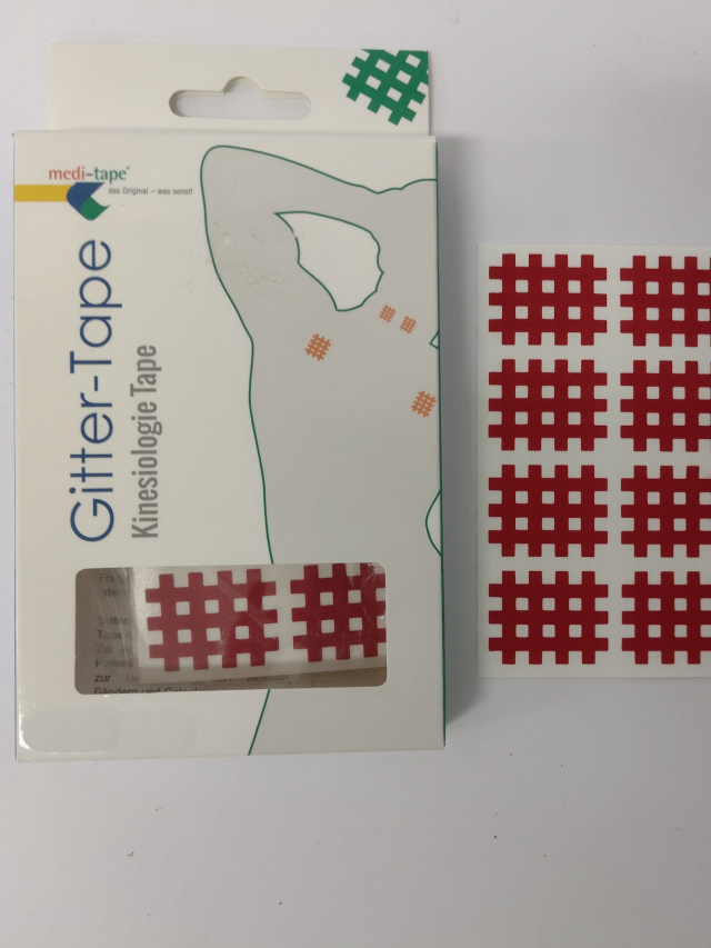 120 Stück 123 Gittertape Rot ca. 3,6 cm zu 2,8 cm