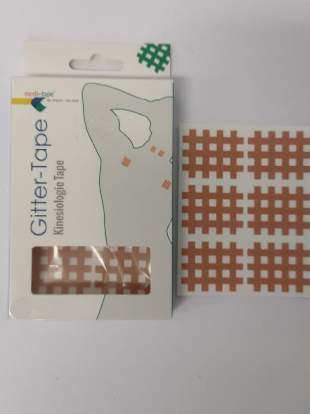 120 Stück 123 Gittertape beige ca. 3,6 cm zu 2,8 cm