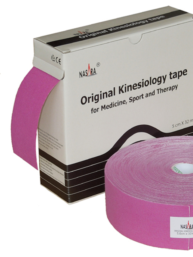 Nasara Kinesiologisches Tape lila, 5 cm x 32 m