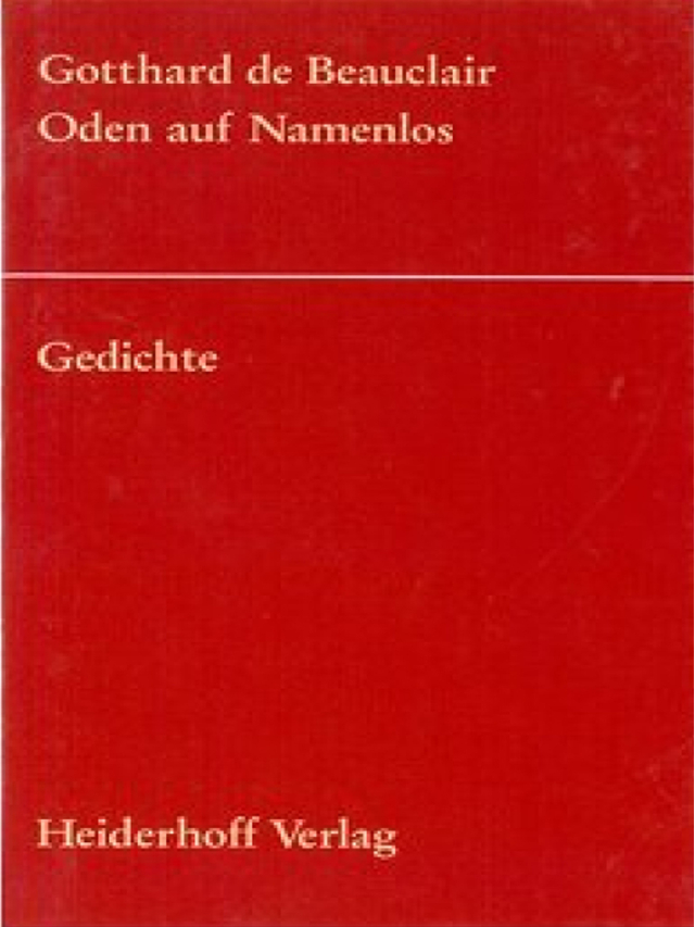 Oden auf Namenlos. Gedichte