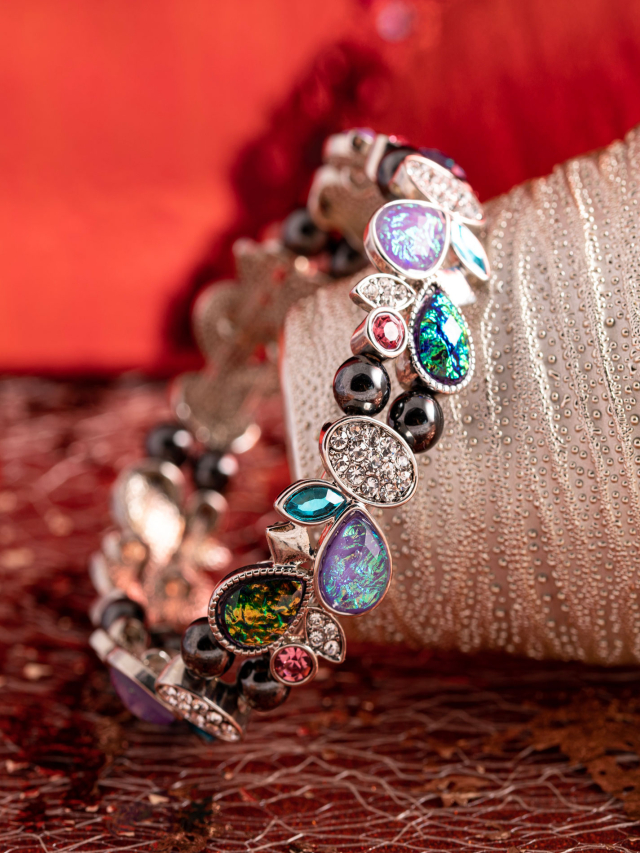 Kristallarmband Sternenstaub mit Hämatit