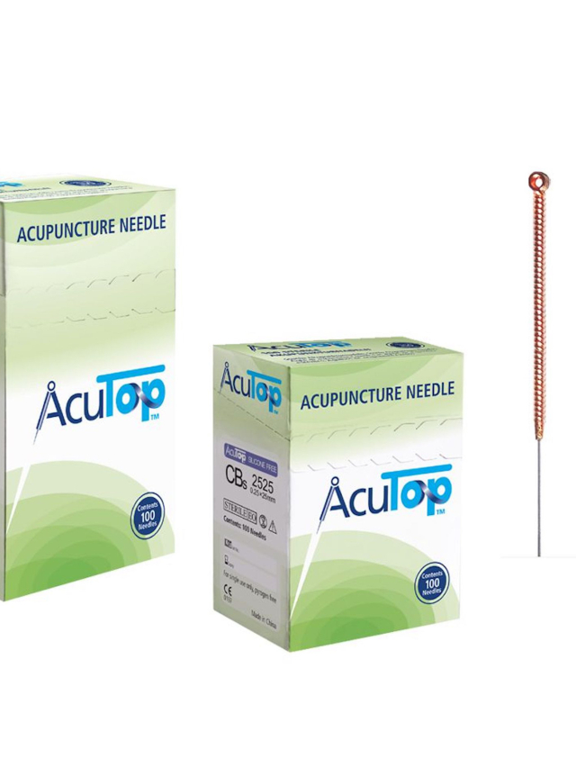 0,20 x 15mm AcuTop Nadel Typ CBS, Kupfergriff, silikonfrei, 100 Stück