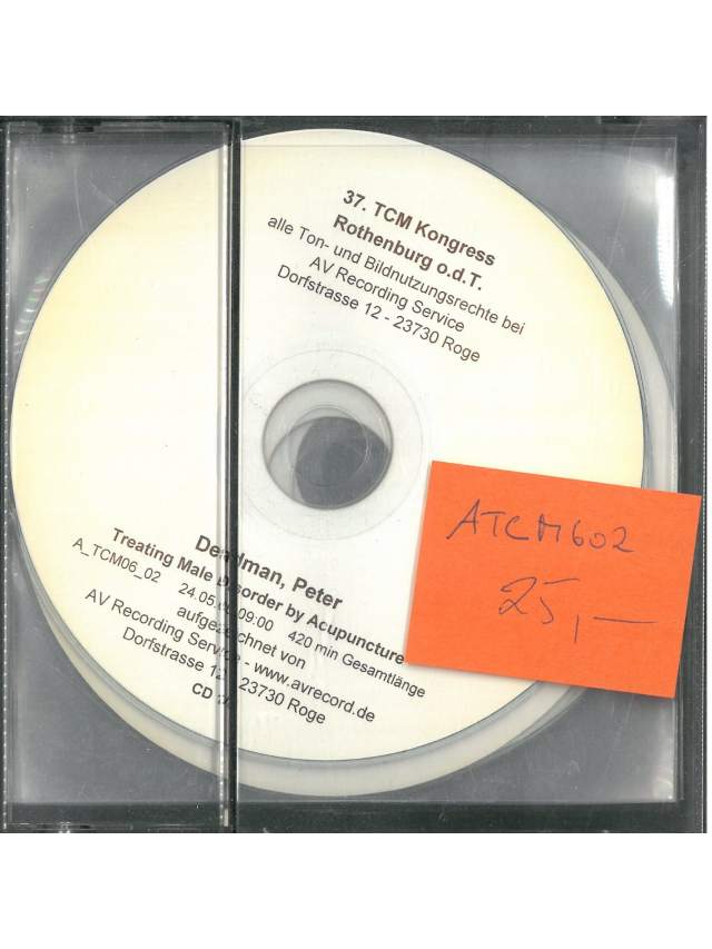 Treating Male Disorder by Acupunkture, 6 CDs