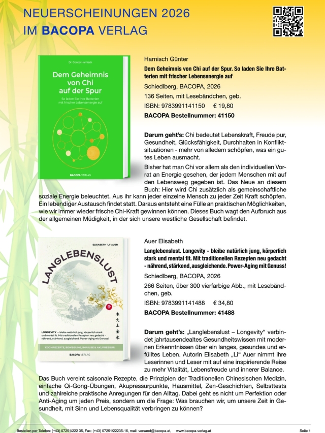 BACOPA Neuerscheinungen 2026 mit 4 Titeln