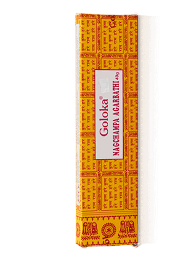 Nag Champa Goloka Räucherstäbchen, 40g Packung