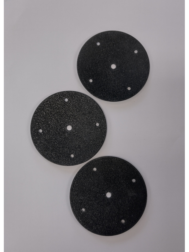 Drei Mineralienplatten für TDP Lampe Modell CQ55A, DM ca. 7,8 cm