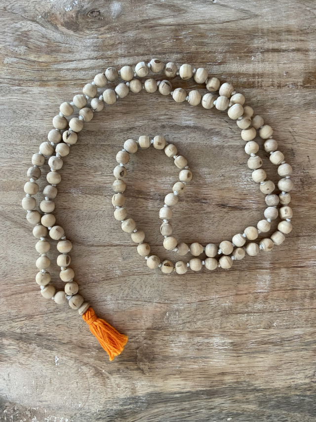 Tulsi-Mala mit 108 Perlen, ca. 110cm