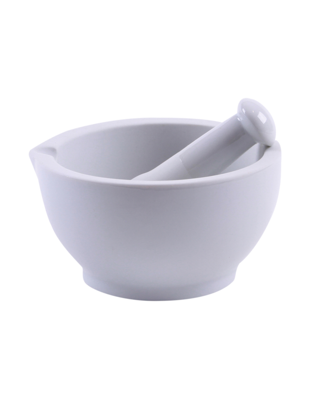Mörser-Porzellan weiß, ca. 14 cm