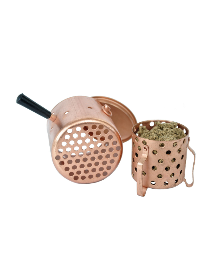 Moxatopf aus Metall zur Wärmebehandlung mit Moxa