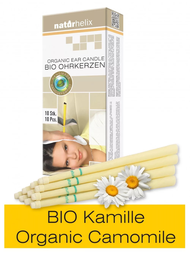10er Packung Naturhelix BIO-Ohrkerzen Kamille Bio Öl